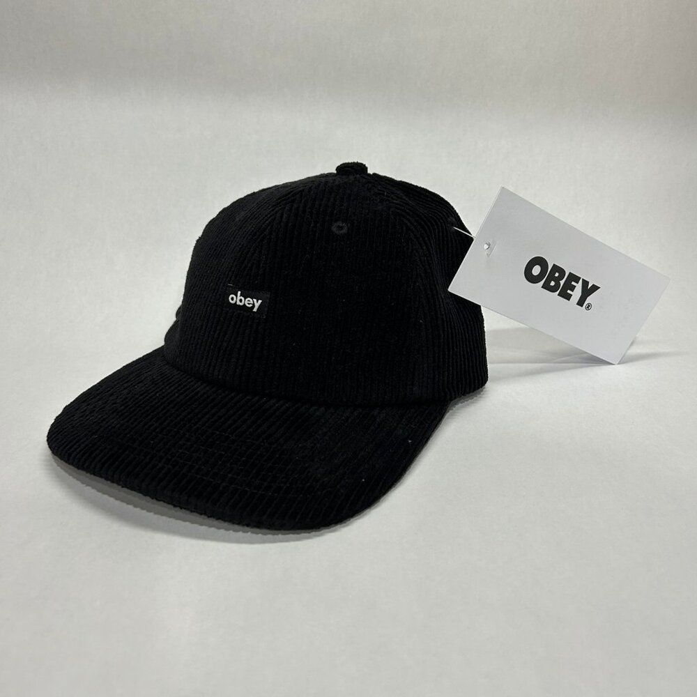 Obey Propaganda ClaspBack Style Corduroy Black Skateboard / Baseball Unisex Hat